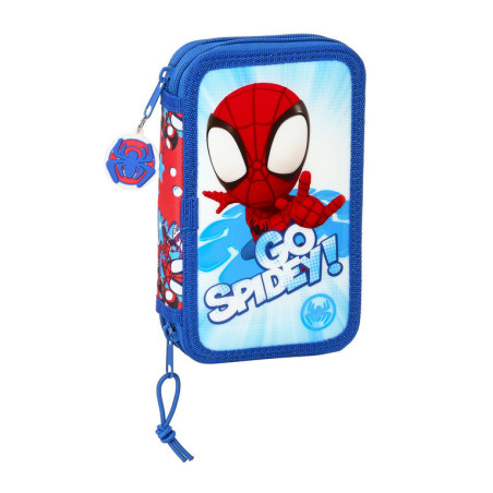 ESTUCHE CREMA DOBLE PEQ 28 PCS SPIDEY 442132854 19,5*12,5 SAFTA22