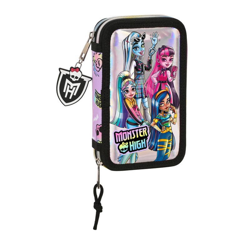 PLUMIER DOBLE PQÑO 28 PCS MONSTER HIGH "BEST BOOS" 422340854 SAFTA23 VAC