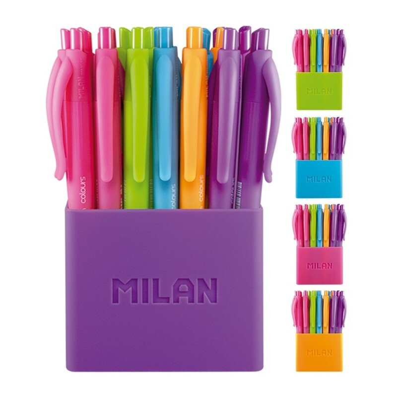 BOLIGRAFO MILAN P1 TOUCH CLIP COLORES FLUOR C/24U 176555124