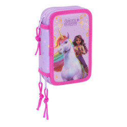 PLUMIER TRIPLE 37 PCS UNICORN ACADEMY SAFTA26 412520857 19,5X12,5 UNIDAD