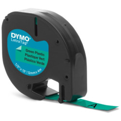CINTA ROTULAR LETRATAG PLASTICO 12MMX4M NG/VE DYMO