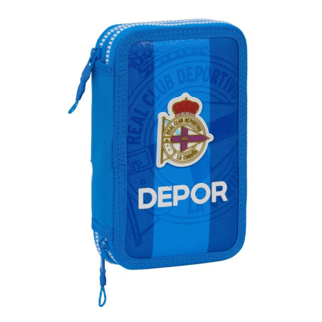 PLUMIER DOBLE PQÑO 28 PCS REAL DEPORTIVO DE LA CORUÑA SAFTA25 ENERO 412460854
