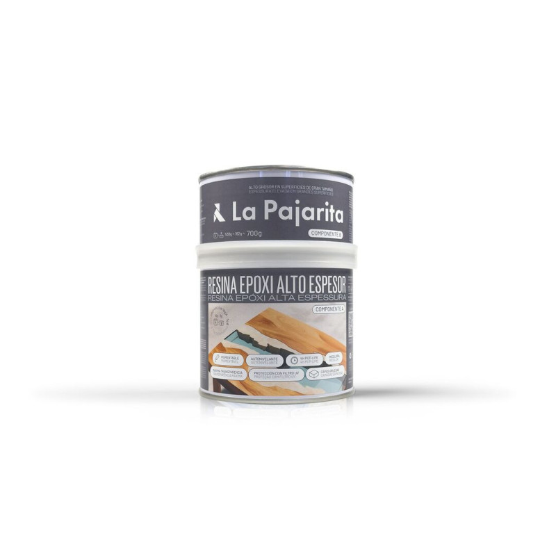 KIT RESINA EPOXI ALTO ESPESOR 700 GR (A+B) LA PAJARITA 154575 UNIDAD