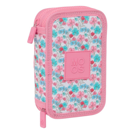 PLUMIER DOBLE PQÑO 28 PCS RECICLADO MOOS "FLORES" SAFTA25 ENERO 412418854