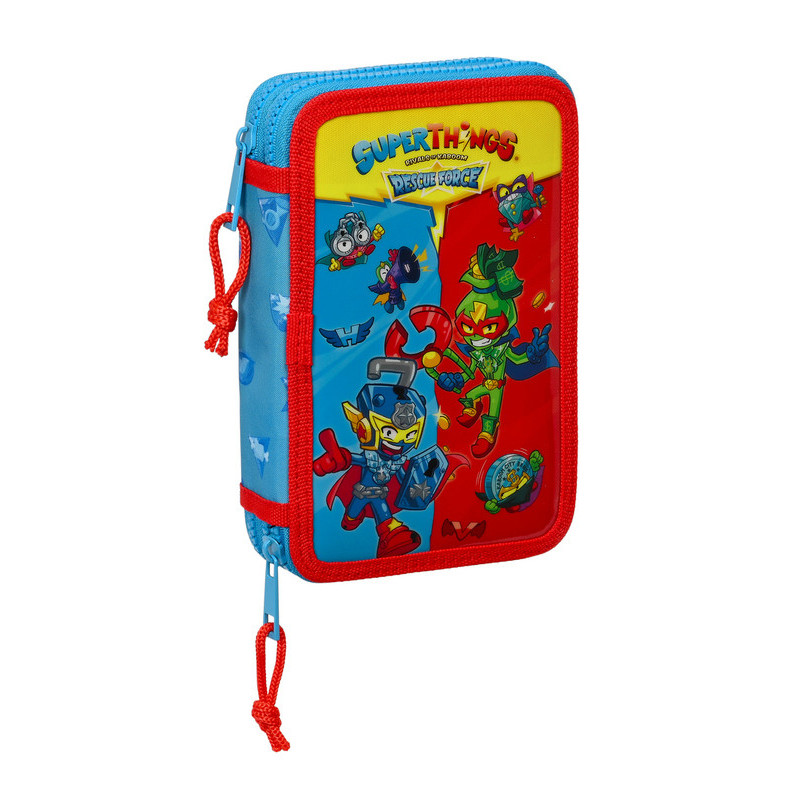 PLUMIER DOBLE PQÑO 28 PCS SUPERTHINGS "RESCUE FORCE" 412376854 SAFTA23 VAC