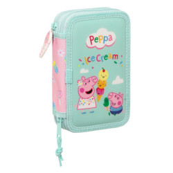 PLUMIER DOBLE PQÑO 28 PCS PEPPA PIG "ICE CREAM" 412372854 SAFTA24
