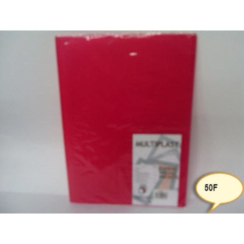 CARPETA ESCAPARATE FL MULTIPLAST 50F TRANSPARENTE ROJO 9227 DISPLAST