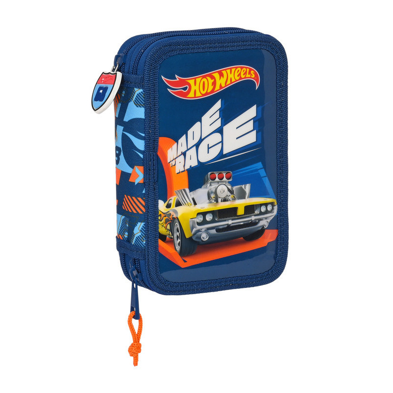 PLUMIER DOBLE PQÑO 28 PCS HOT WHEELS "SPEED CLUB" SAFTA23 ENERO 412338854