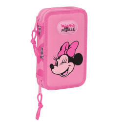PLUMIER DOBLE PQÑO 28 PCS MINNIE MOUSE "LOVING" 412334854 SAFTA24