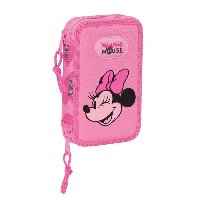 PLUMIER DOBLE PQÑO 28 PCS MINNIE MOUSE "LOVING" 412334854 SAFTA24