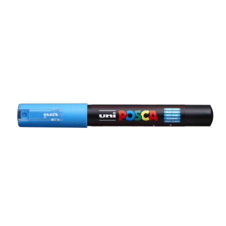 MARCADOR UNI-BALL POSCA PC-1M. PUNTA FINA 0,7MM AZUL CLARO (8)