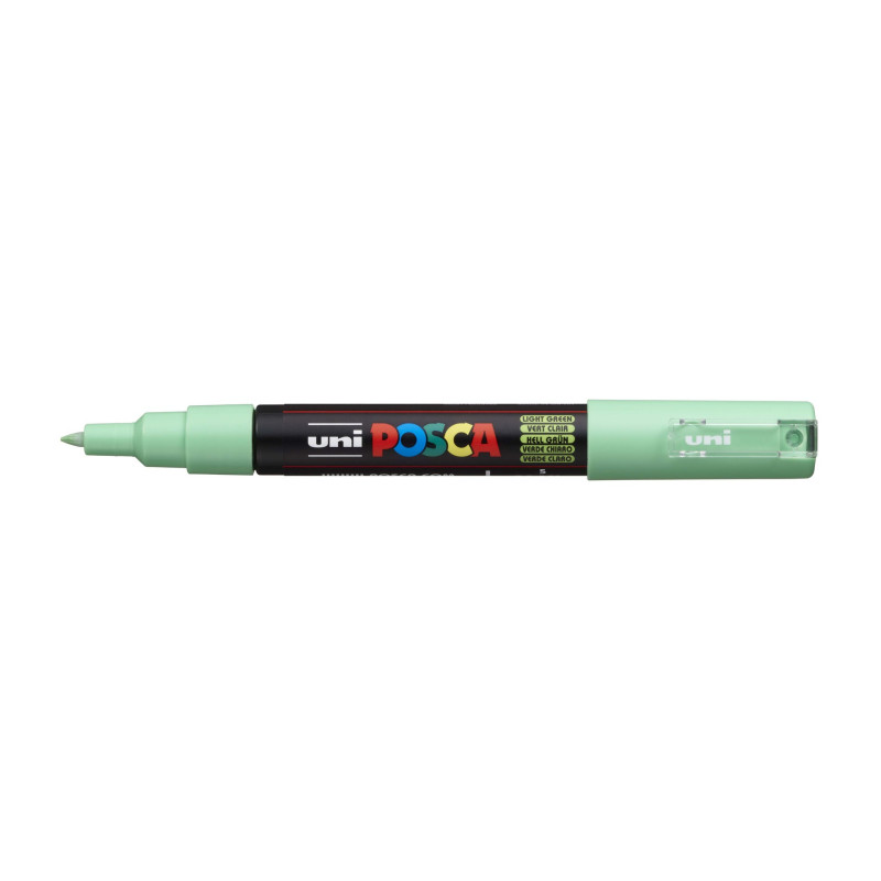 MARCADOR UNI-BALL POSCA PC-1M. PUNTA FINA 0,7MM VERDE CLARO (5)