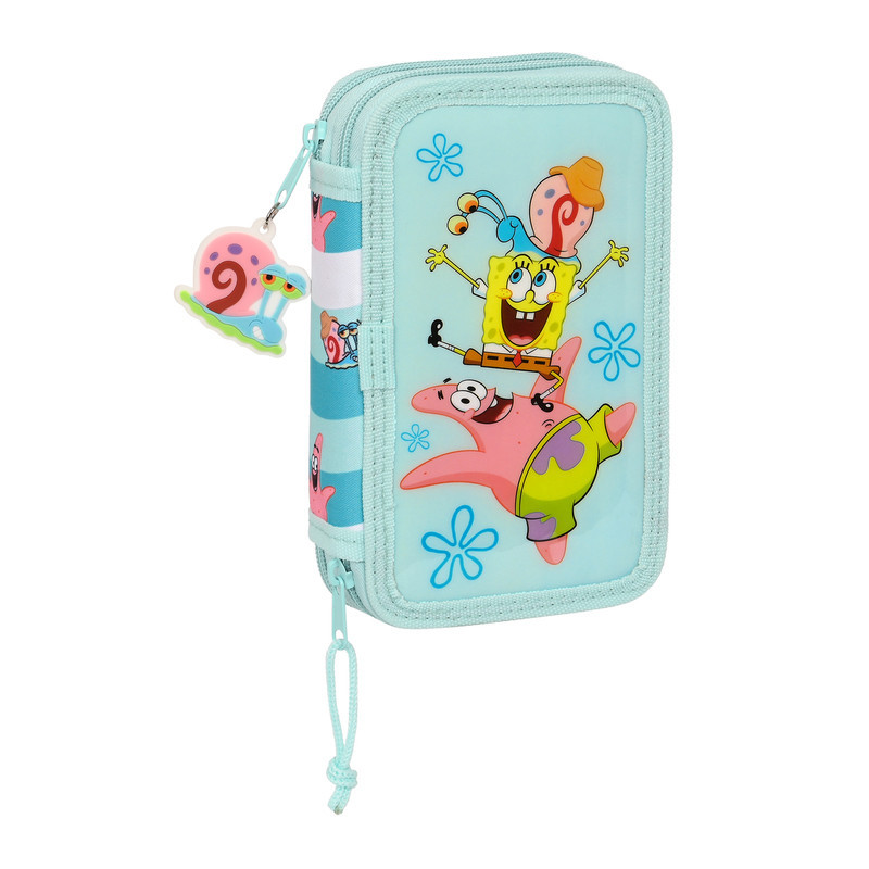 PLUMIER DOBLE PQÑO 28 PCS BOB ESPONJA "STAY POSITIVE" SAFTA23 ENERO 412291854