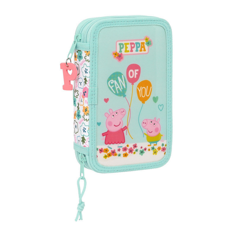 PLUMIER DOBLE PQÑO 28 PCS PEPPA PIG "COSY CORNER" SAFTA23 ENERO 412290854