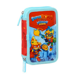 ESTUCHE CREMA DOBLE PEQ 28 PCS SUPERTHINGS "KAZOOM KIDS" 412276854 19,5*12,5 SAFTA22