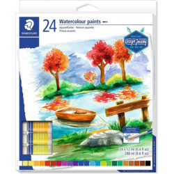PINTURA WATERCOLOR ACUARELA STAEDTLER 12ML CAJA 24 COLORES 8880 C24 02 DESIGN JOURNEY