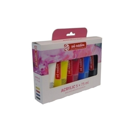 PINTURA ACRILICA TUBO 75ML ART CREATION 5 COLORES BASICOS 3582805M TALENS