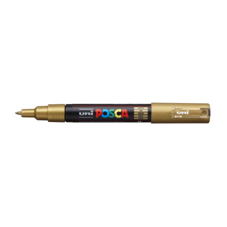 MARCADOR UNI-BALL POSCA PC-1M. PUNTA FINA 0,7MM ORO (25)