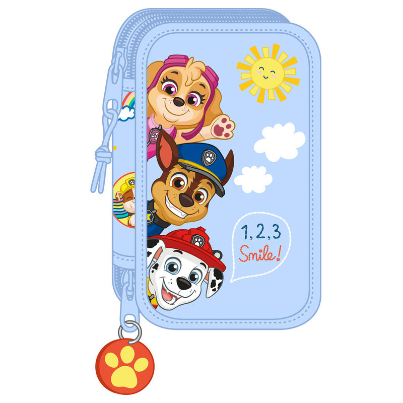 ESTUCHE CREMA DOBLE PEQ 28 PCS PAW PATROL "SUNSHINE" 412242854 19,5*12,5 SAFTA22