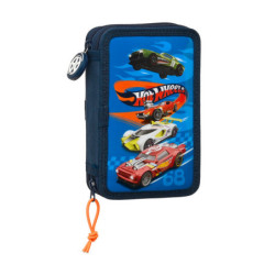 ESTUCHE CREMA DOBLE PEQ 28 PCS HOT WHEELS "CHALLENGE" 412238854 19,5*12,5 SAFTA22