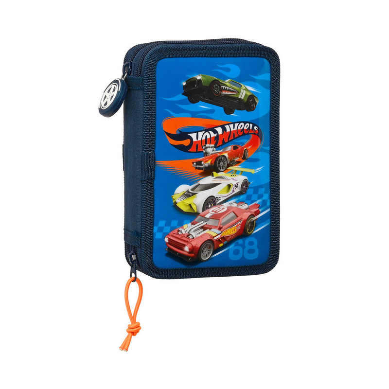 ESTUCHE CREMA DOBLE PEQ 28 PCS HOT WHEELS "CHALLENGE" 412238854 19,5*12,5 SAFTA22