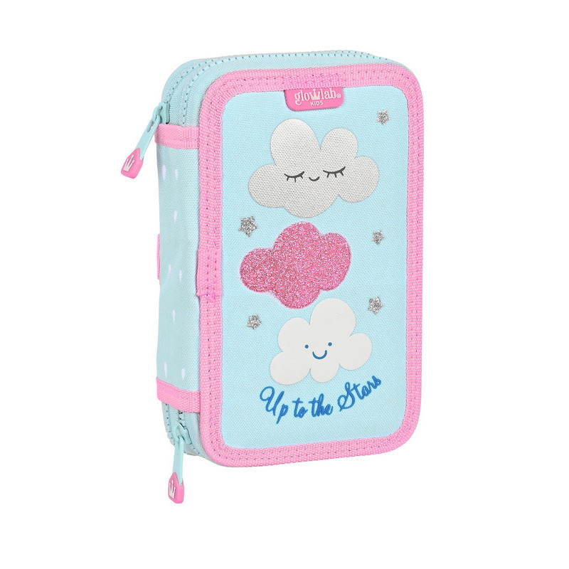 ESTUCHE CREMA DOBLE PEQ 28 PCS RECICLABLE GLOWLAB KIDS "NUBE" 412223854 19,5*12,5 SAFTA22