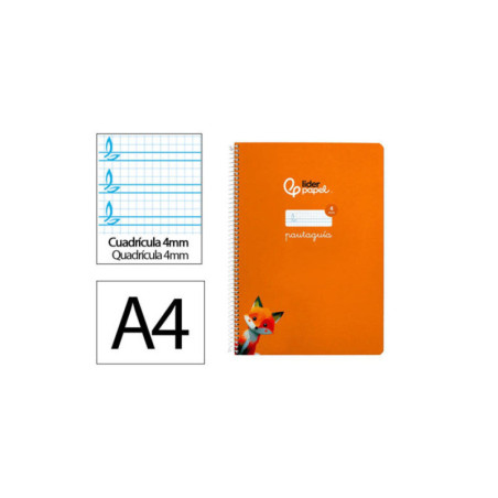 CUADERNO TD FL 80H LIDERPAPEL PAUTAGUIA 4MM MARGEN NARANJA ZORRO 171797