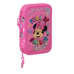 ESTUCHE CREMA DOBLE PEQ 28 PCS MINNIE MOUSE "LUCKY" 412212854 19,5*12,5 SAFTA22