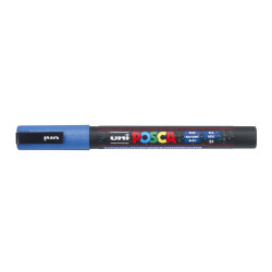 MARCADOR UNI-BALL POSCA PC-3ML PUNTA REDONDA 0,9-1,3MM PURPURINA AZUL (33)