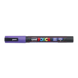 MARCADOR UNI-BALL POSCA PC-3ML PUNTA REDONDA 0,9-1,3MM PURPURINA VIOLETA (12)