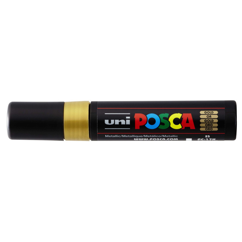 MARCADOR UNI-BALL POSCA PC-17K BISEL EXTRA GRUESO 15MM ORO (25)