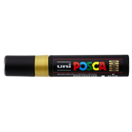 MARCADOR UNI-BALL POSCA PC-17K BISEL EXTRA GRUESO 15MM ORO (25)