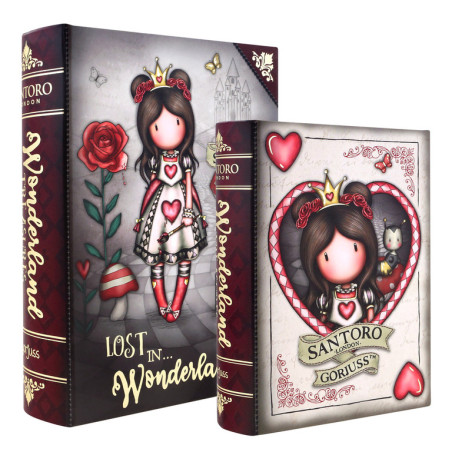 SET 2 CAJAS ALMACENAJE CON FORMA LIBRO GORJUSS "FINDING MY WAY" 411GJ09 17*13 SAFTA22