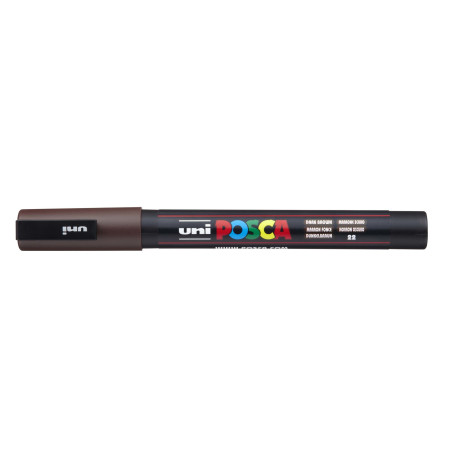 MARCADOR UNI-BALL POSCA PC-3M PUNTA REDONDA 0,9-1,3MM MARRON OSCURO (22)