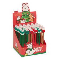 DISPLAY 36 BOLIGRAFOS OSITO ROJO FELICES FIESTAS 3425031028 SAFTA25 SEPTIEMBRE