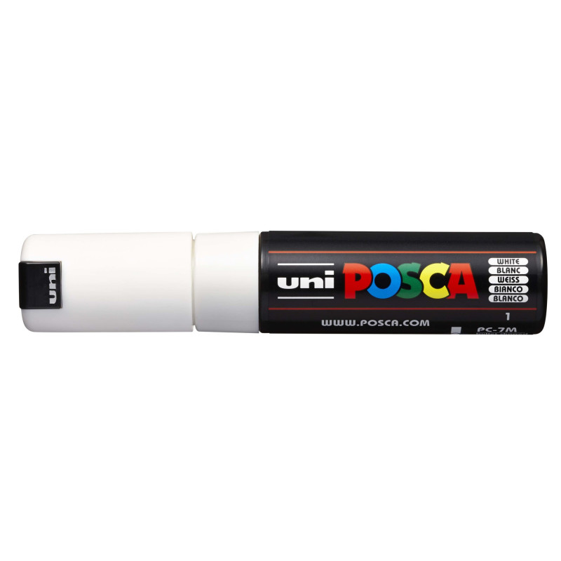 MARCADOR UNI-BALL POSCA PC-7M PUNTA REDONDA 4,5-5,5MM BLANCO (1)