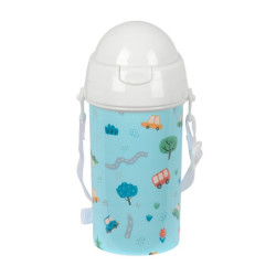 BOTELLA 500ML APERTURA AUTOM. CON PAJITA SAFTA PREESCOLAR "COCHES" SAFTA25 ENERO 342493899