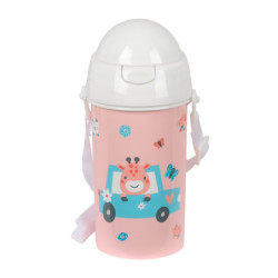 BOTELLA 500ML APERTURA AUTOM. CON PAJITA SAFTA PREESCOLAR "JIRAFA" SAFTA25 ENERO 342492899