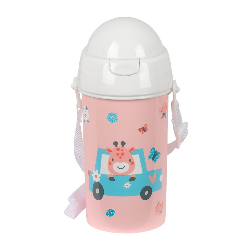 BOTELLA 500ML APERTURA AUTOM. CON PAJITA SAFTA PREESCOLAR "JIRAFA" SAFTA25 ENERO 342492899