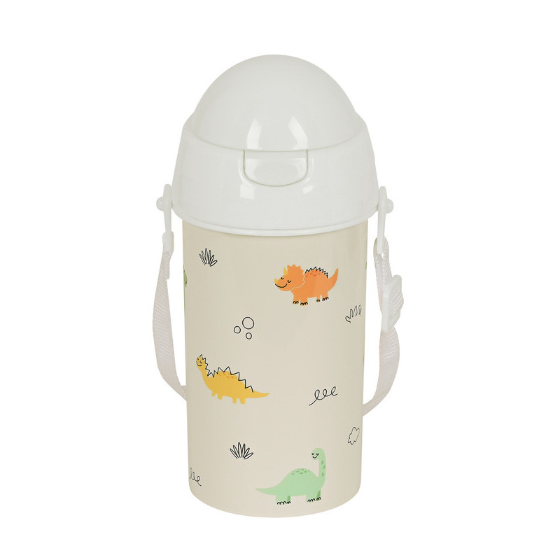 BOTELLA 500ML APERTURA AUTOM. CON PAJITA SAFTA PREESCOLAR "DINOS" 342392899 SAFTA23 VAC