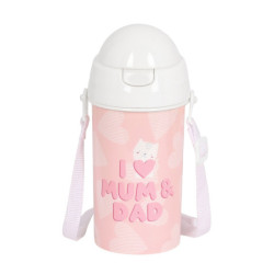 BOTELLA 500ML APERTURA AUTOM. CON PAJITA SAFTA PREESCOLAR "LOVE" SAFTA23 ENERO 342355899