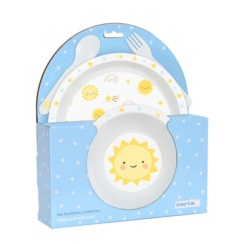 SET DE PLATOS Y CUBIERTOS PREESCOLAR "SOLETE" SAFTA22 VAC 342291933