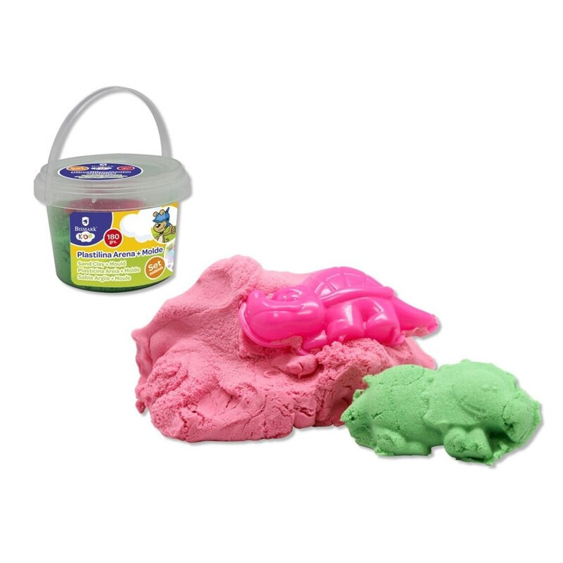 ARENA MAGICA BLANDA PARA JUGAR BISMARK BOTE 180G C/MOLDE COLORES SURTIDOS POESSA 328093 (12)