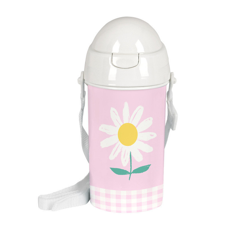BOTELLA 500ML APERTURA AUTOM. CON PAJITA PREESCOLAR "FLOR" SAFTA22 VAC 342290899