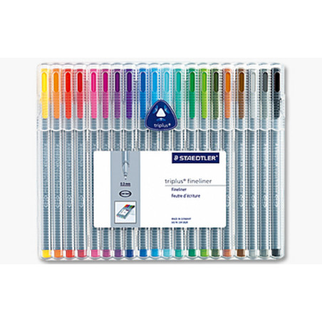 ROTULADOR STAEDTLER 334 TRIPLUS FINELINER 20 COLORES