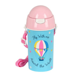 BOTELLA 500ML APERTURA AUTOM. CON PAJITA BLACKFIT8 "FLY WITH ME" 342239899 19,5*7,3 SAFTA22