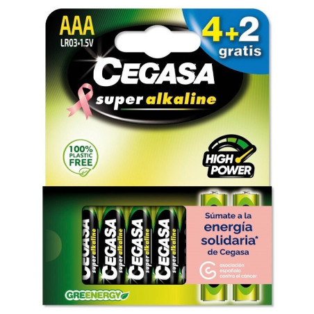 PILA CEGASA S.ALK LR03 4+2 GRTS CANCER MAMA