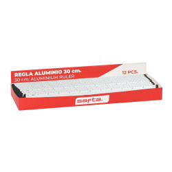 EXPOSITOR 12 PCS. REGLA ALUMINIO 30CM SAFTA SAFTA25 ENERO 3422051060