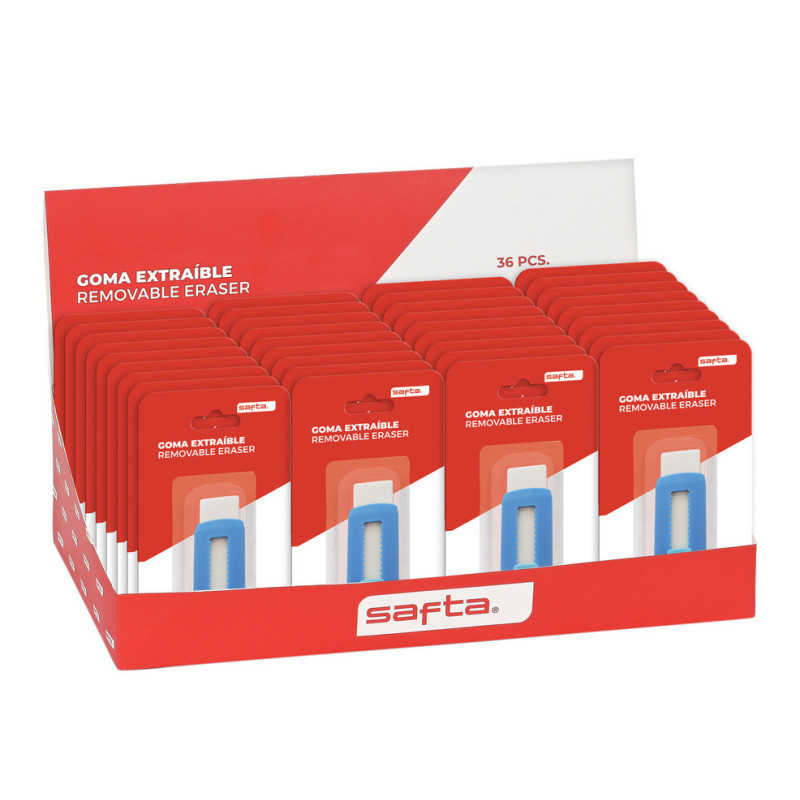 EXPOSITOR 36 PCS. GOMA EXTRAIBLE SAFTA SAFTA26 3422051057 21X13 UNIDAD