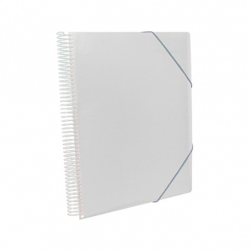 CARPETA ESCAPARATE A-4 PRYSE 60 FUNDAS ESPIRAL KANGURO COLOR TRANSPARENTE 42400561 UNIDAD